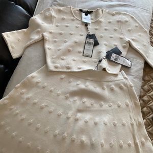 BCBG Polka Dot Crop Top Set- Size Small